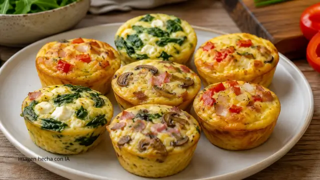 Muffins de huevo Batch cooking con huevos