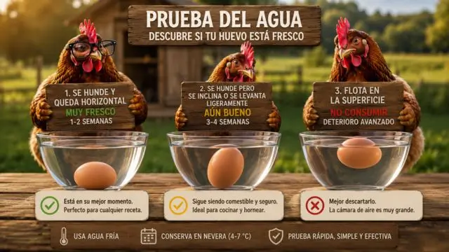 Prueba de flotabilidad del huevo cuánto dura un huevo en buen estado