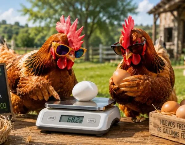 cuánto pesa un huevo de gallina