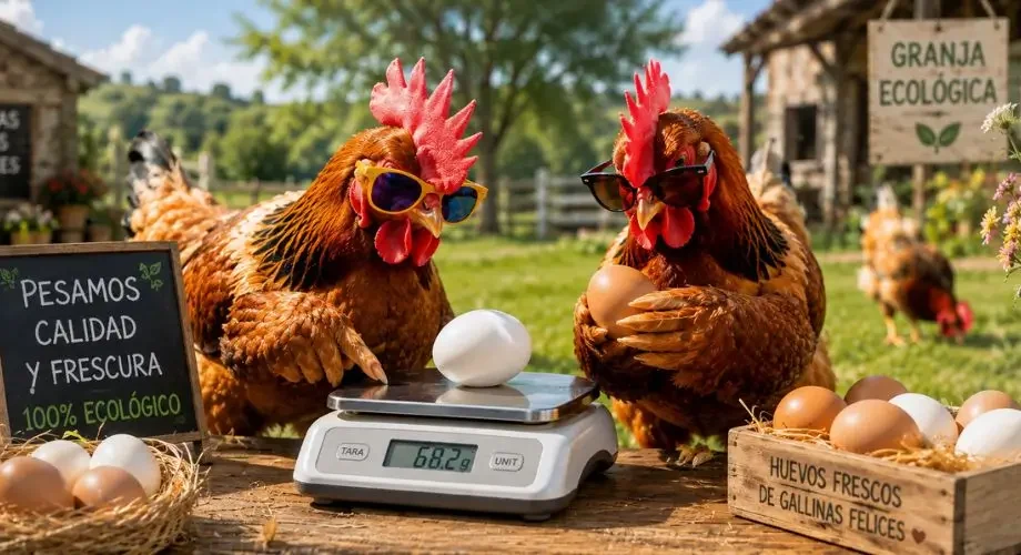 cuánto pesa un huevo de gallina