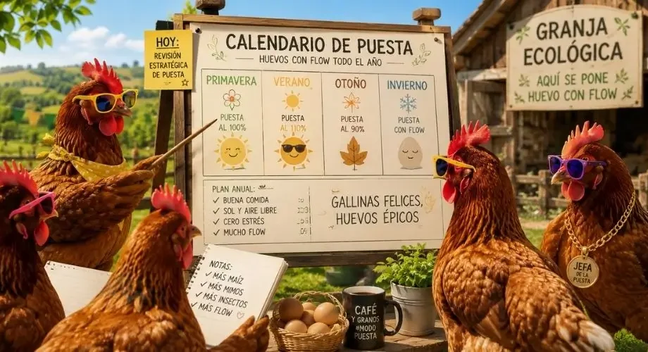 Calendario de producción de huevos ecologicos