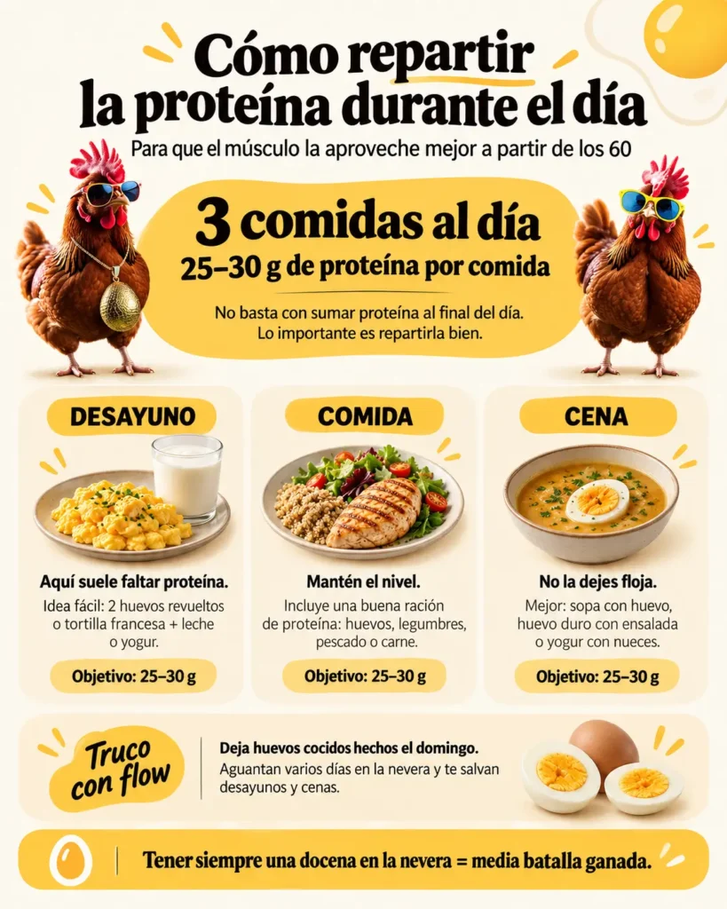 Cómo repartir la proteína durante el día